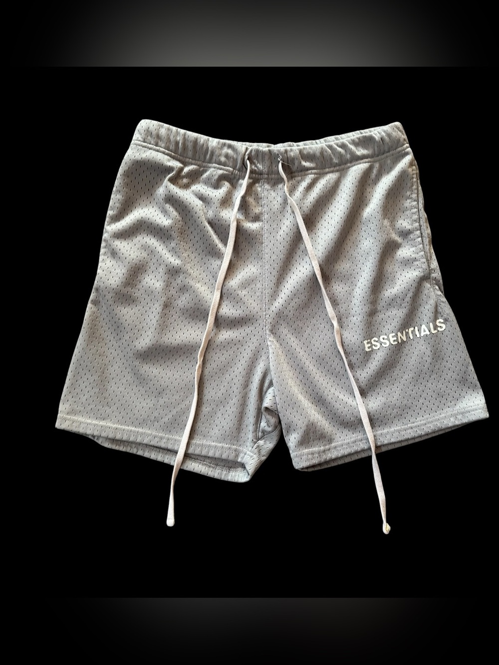 Fear of God Essentials Mesh Shorts Men’s Small Gray FOG Logo Drawstring